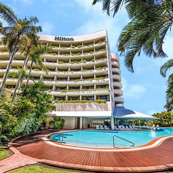 View of the Hilton Hotel in Cairns