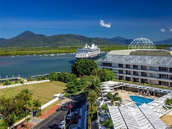 View of the Pullman Reef Hotel Casino in Cairns