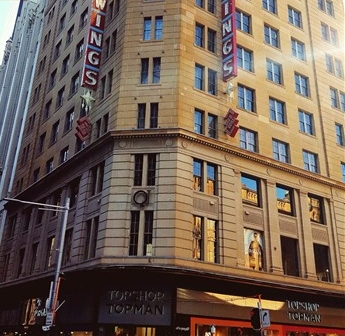 View of the QT Hotel in Sydney