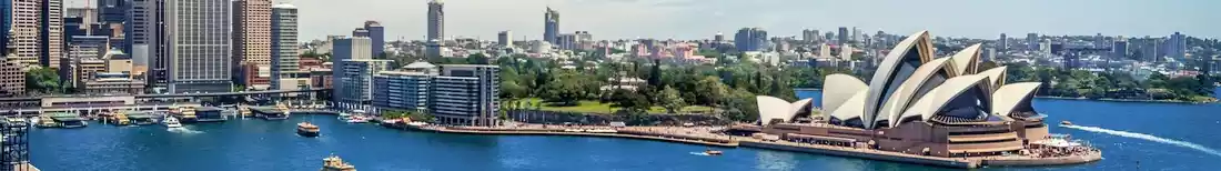 Panorama image of Sydney from the water front