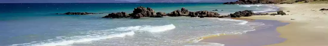 Panorama image of beach in Tasmania