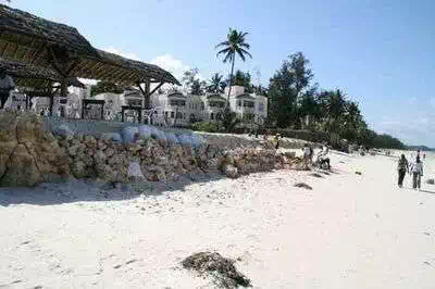 Coastal erosion Mombasa beach