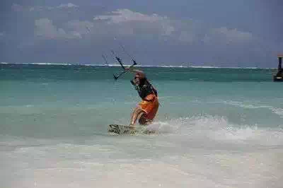 Diani beach kite surfing