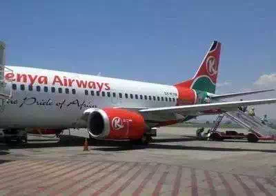 Kenya Airways plane Mombasa airport