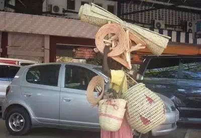 Street vendor working woman Mombasa