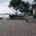 Public beach seating