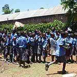 School kids in line for lunch