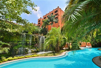 View of the Kampala Serena Hotel in Uganda