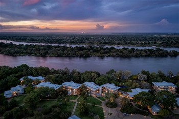 View of the The Palm River Hotel in Zimbabwe