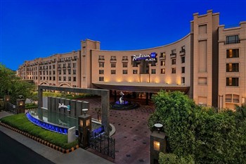 View of the Radisson Blu Plaza in Delhi