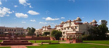 View of the Jai Mahal Palace in Jaipur