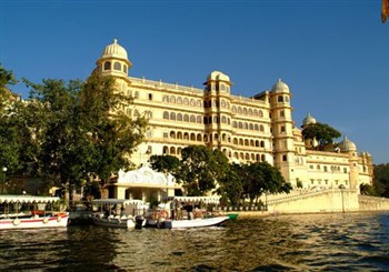 View of the Taj Fateh Prakash Palace in Udaipur