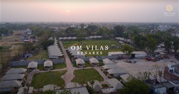 View of the Om Vilas Benares in Varanasi