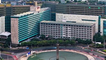 View of the Hotel Indonesia Kempinski in Jakarta