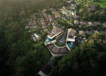 View of the Kamandalu Ubud in Ubud