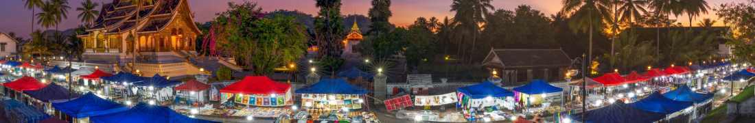 Riverside view of Luang Prabang in Laos