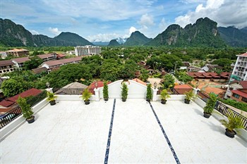 View of the Eden de Vang Vieng Hotel