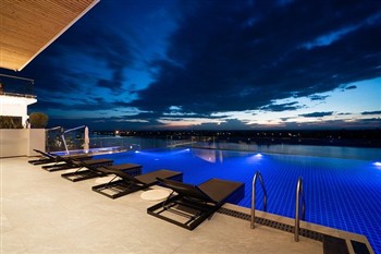 View of the One Riviera Hotel and Residences in Vientiane