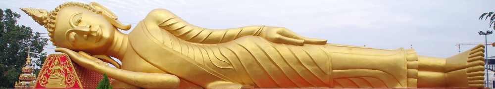 A Buddha statue in Vientiane