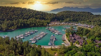 View of the Rebak Island Resort in Langkawi