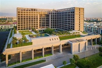 View of the Mingalar Mandalay Hotel in Myanmar