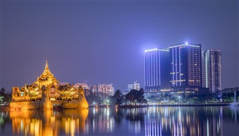 View of the Wyndham Grand Yangon in Myanmar