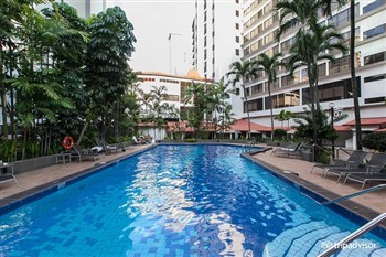 View of the York Hotel Singapore in Orchard Road