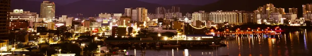 Panoramic of Sokcho at night