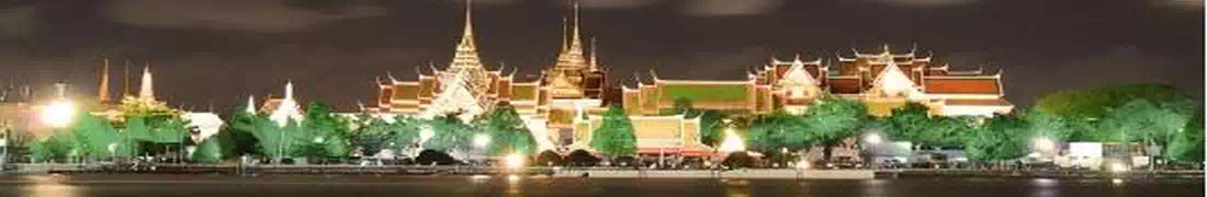 View of Bangkok shore at night