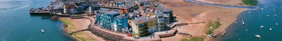 aerial view Exmouth coast