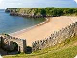 Barafundle Bay. Beautiful secluded sandy bay. One of many fine beaches in Wales like Rhossili Bay, Marloes Sands, Cefn Sidan, Tenbyand many more.