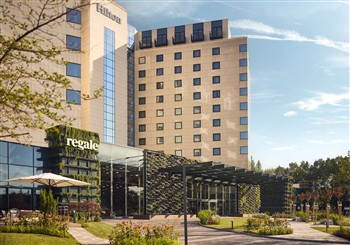 View of the Hilton Hotel in Sofia