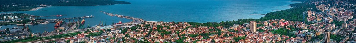 Aerial panoramic view of Varna