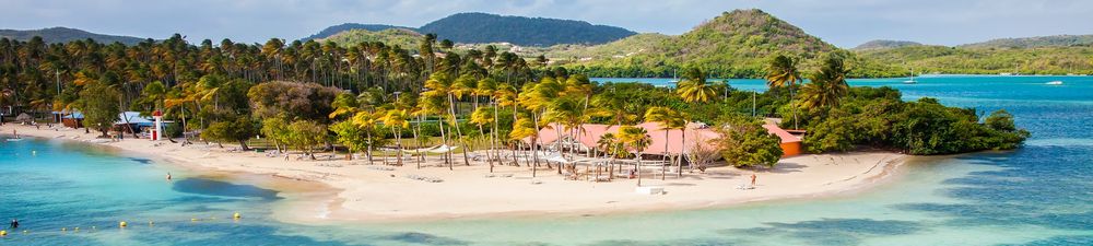 Unspoiled white sand beach in Martinique