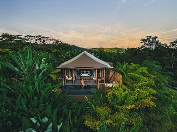 View of the Nayara Tented Camp in Costa Rica