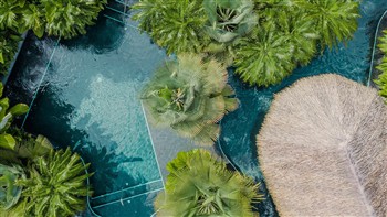 View of the Tabacon Thermal Spa Resort in Costa Rica