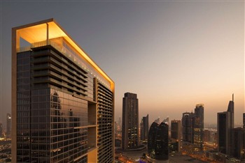 View of the Waldorf Astoria Dubai International Financial Centre in Dubai