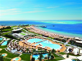 View of the Rixos Premium Magawish Suites in Hurghada