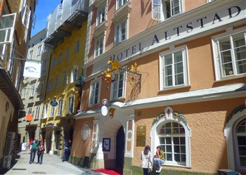 View of the Berglandhotel in Salzburg