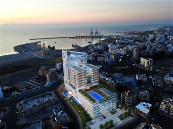 View of the Radisson Blu Hotel Larnaca in Larnaca