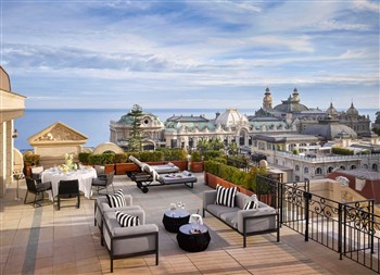 View of the Hotel Metropole in Monte Carlo