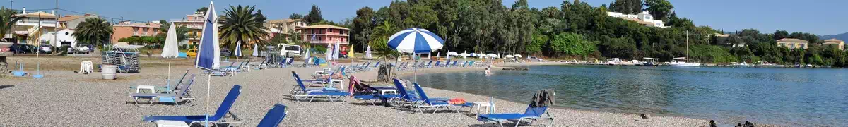 Gouvia beach in Corfu
