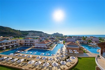 View of the La Marquise Luxury Resort in Rhodes