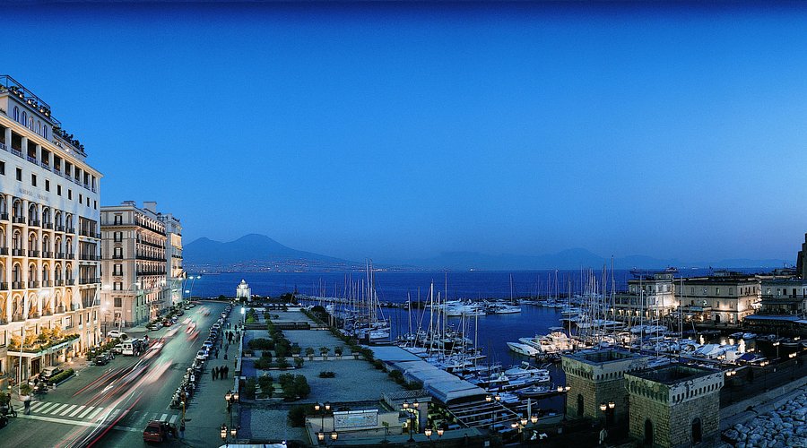 View of the Grand Hotel Vesuvio in Naples