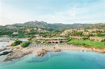 View of the Hotel Pitrizza in Sardinia