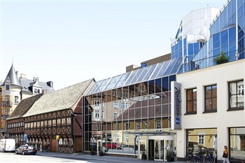 View of the Radisson Blu Hotel in Malmo