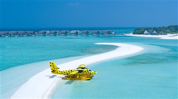 View of the Four Seasons Resort Landaa Giraavaru in Maldives
