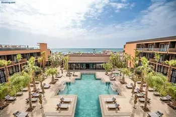 View of the luxury resort Taghazout Palm Hotel in Agadir