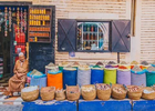 Street spice seller in Marrakech