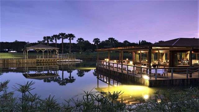 Domes Resort lake restaurant